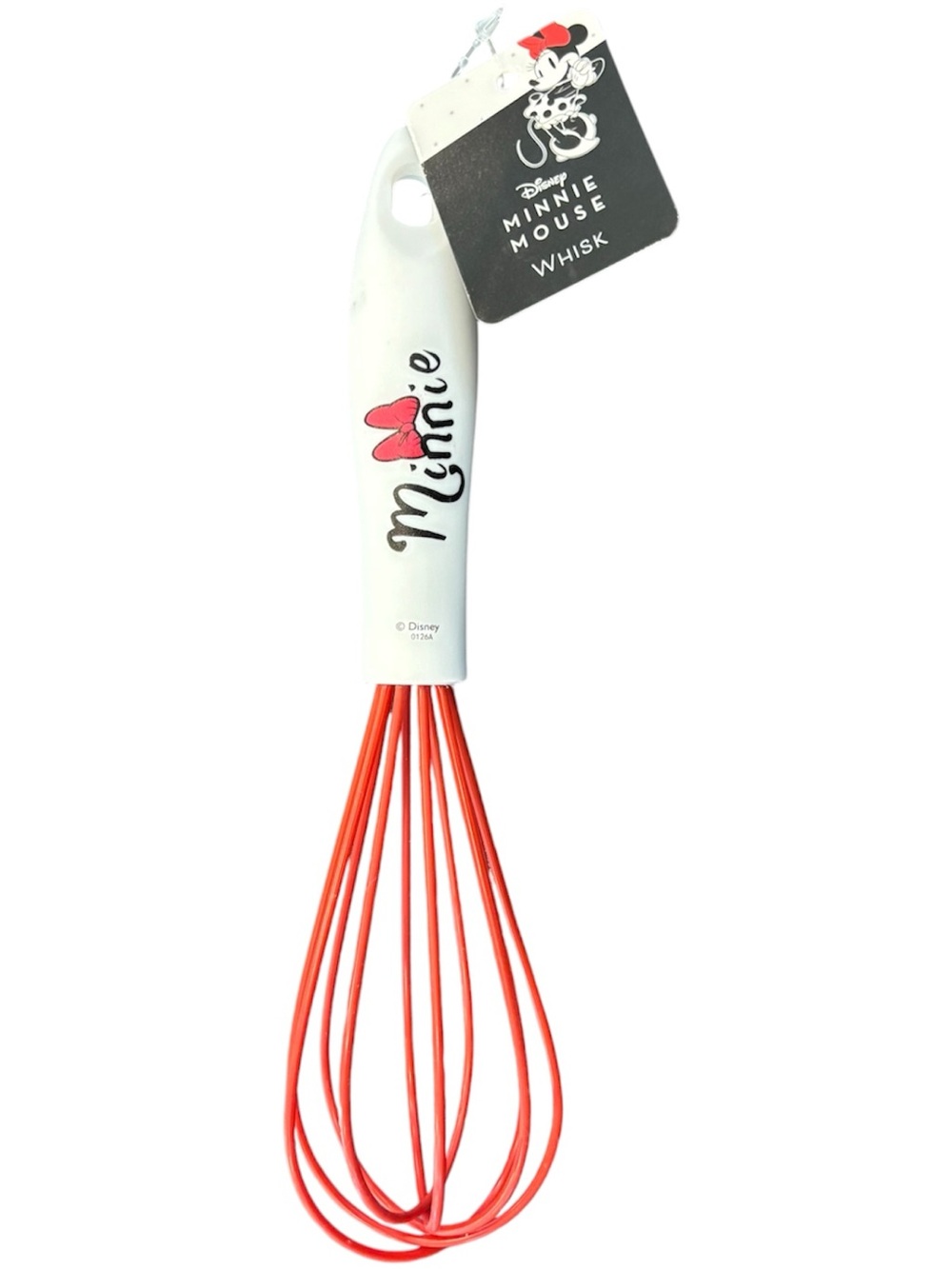 Disney Minnie Mouse Red & White Silicone Whisk NEW